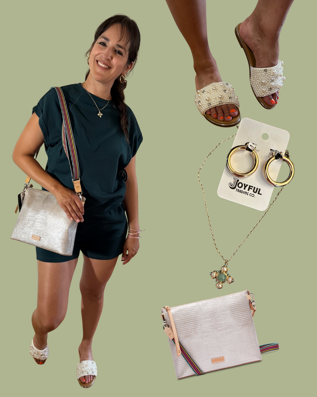 French Terry Set - Top & Shorts | Evergreen