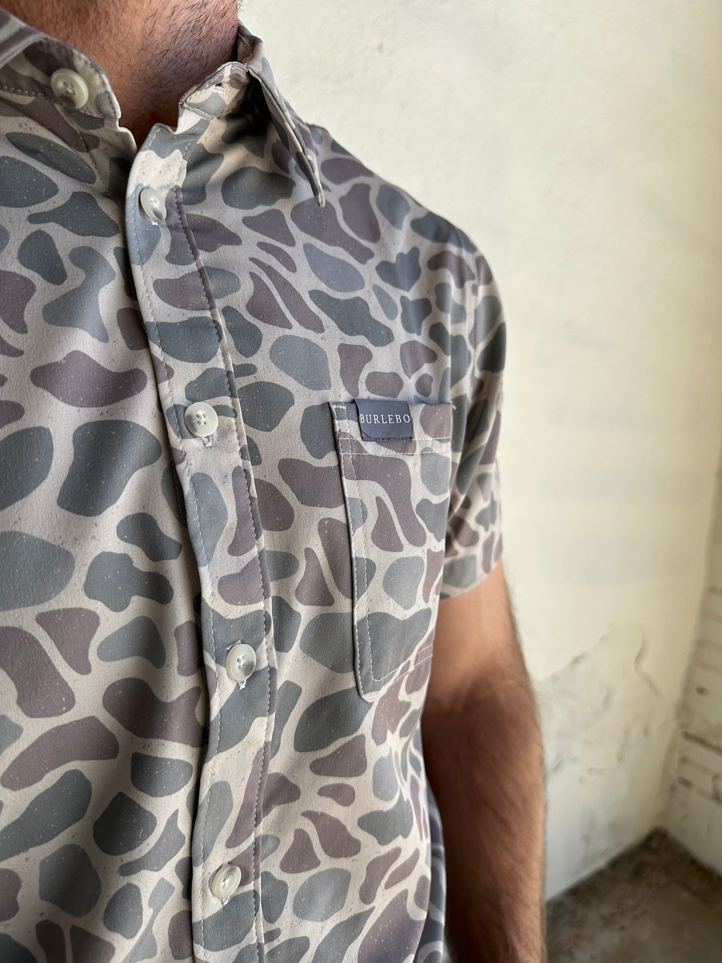 Burlebo | Performance Button Up | Classic Deer Camo