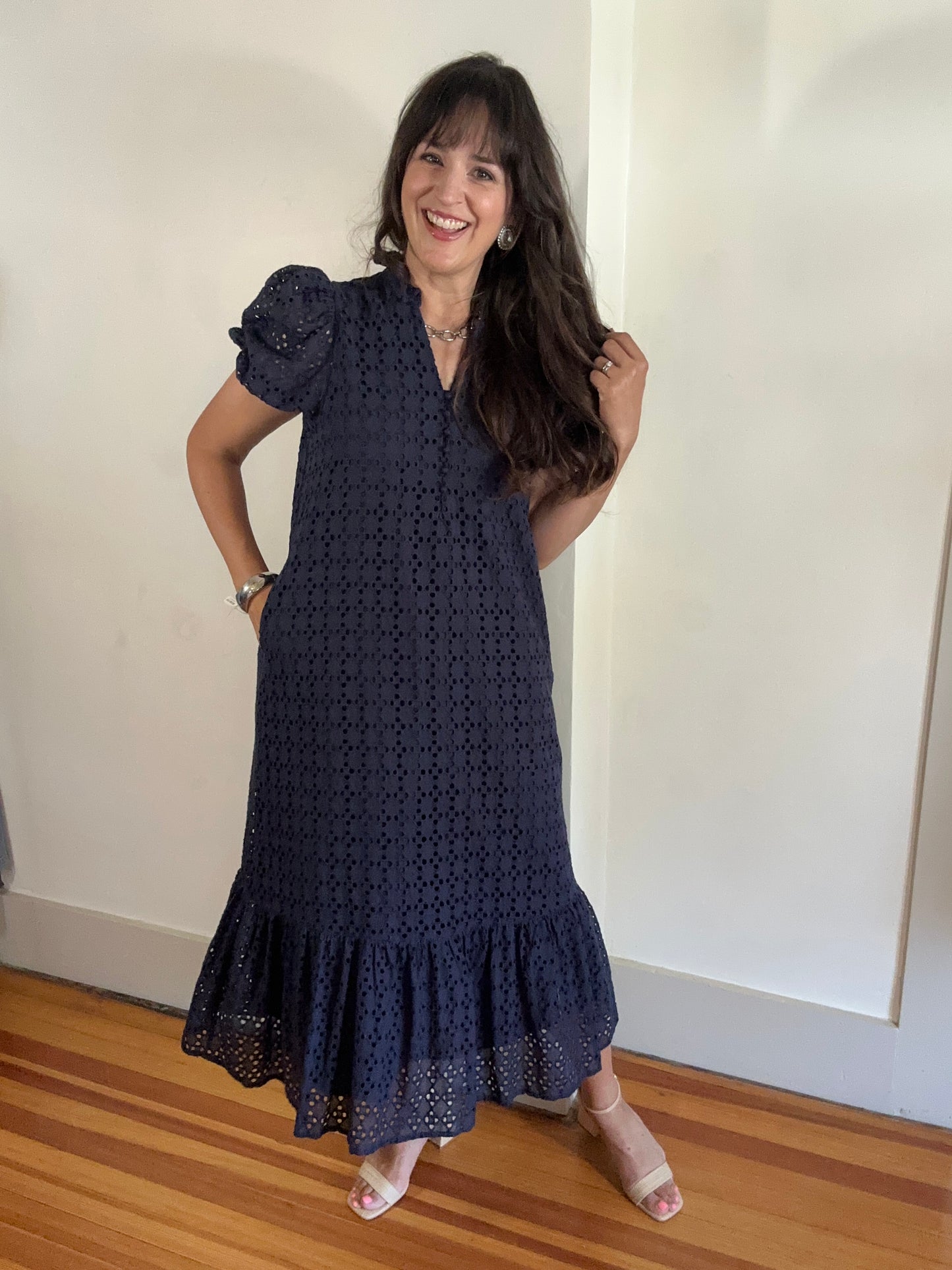 Bellissima Midi Dress | Navy
