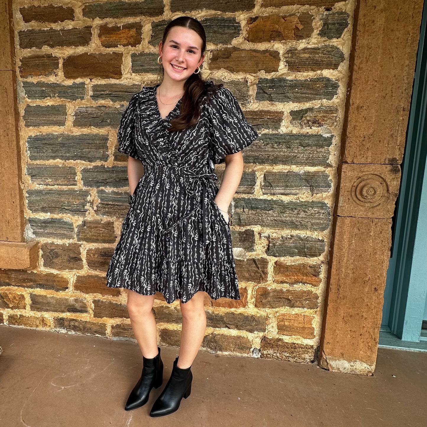 Dainty Bow Mini Dress | Dark Chocolate