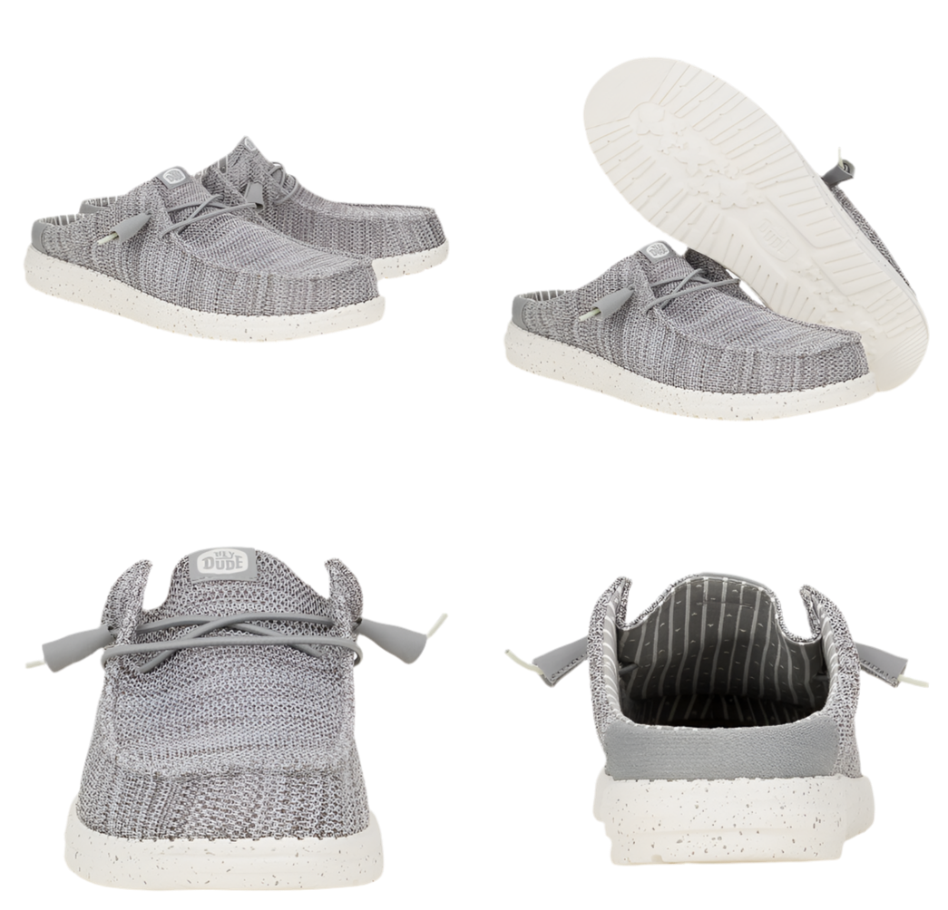 Hey Dude | Men | Wally Slip Stretch Sox | Granite Grey