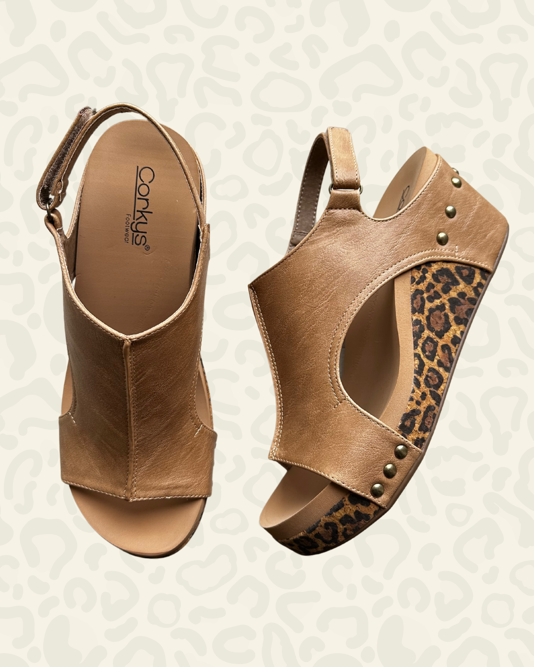 CORKYS | Carley | Taupe Smooth Leopard