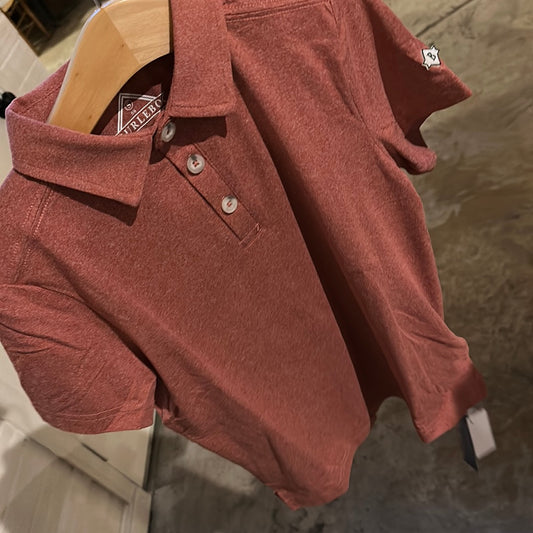 Burlebo | YOUTH Performance Polo | Heather Brick