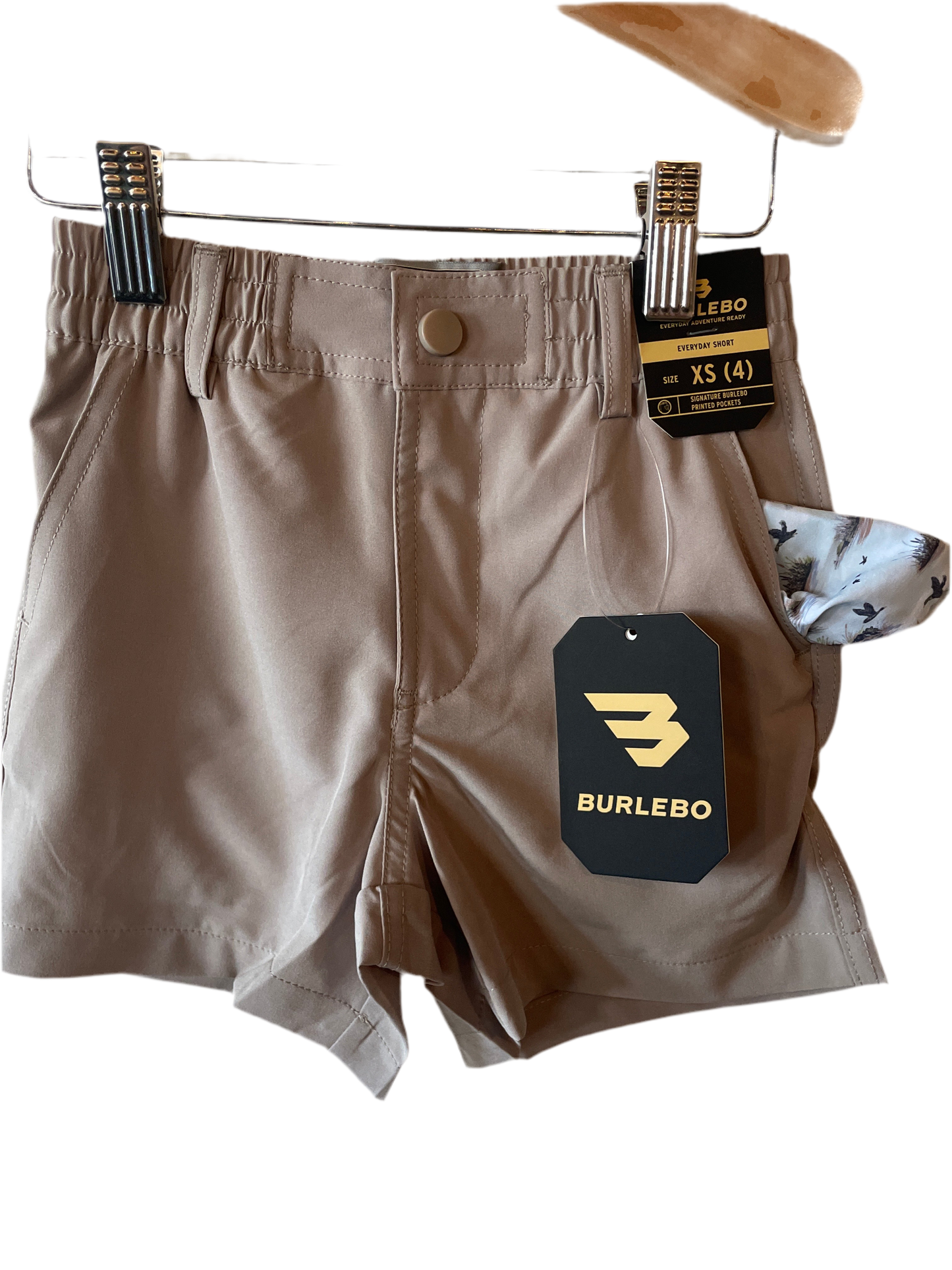 Burlebo | YOUTH Everyday Short | Cobblestone Khaki Duck Hunt Pocket