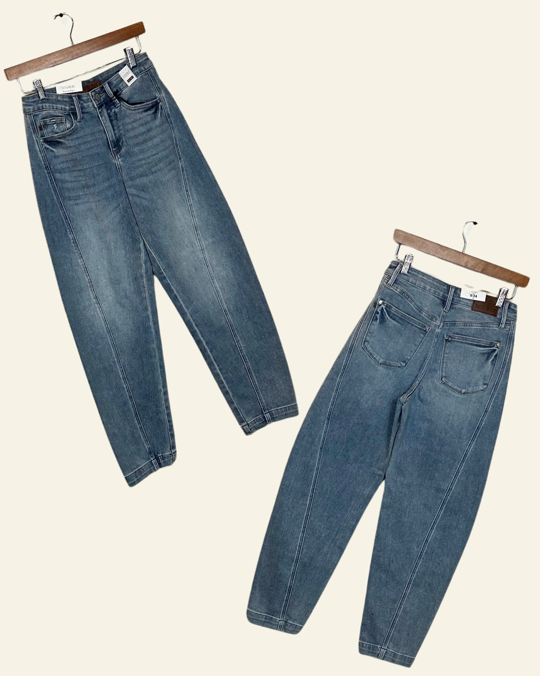 High Waist Barrel Jean | Light Denim