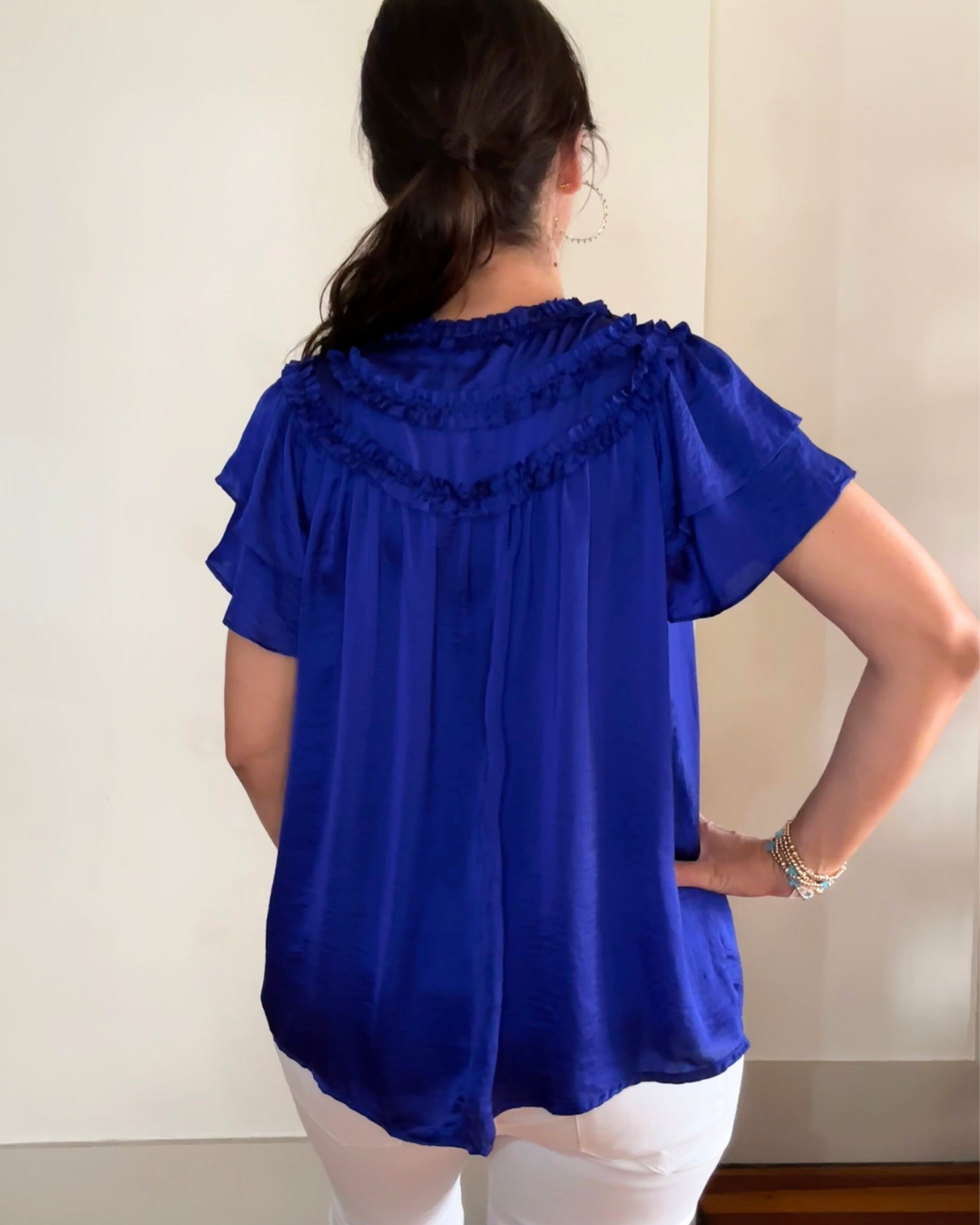 Harmoni Short Sleeve Top | Dark Blue