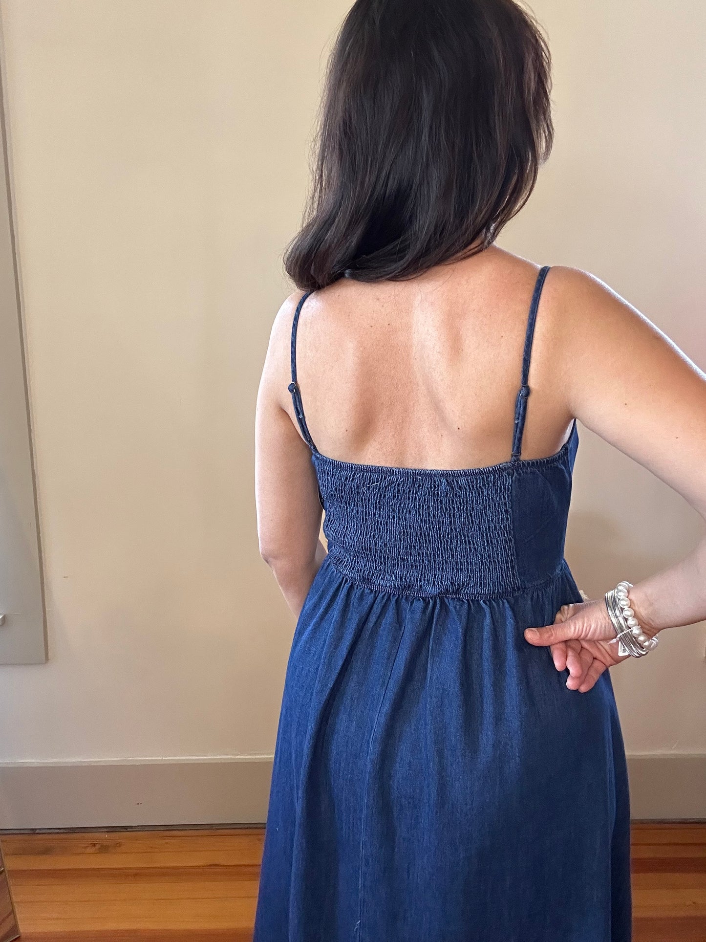 Colette Midi Dress | Dark Denim