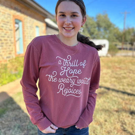 A Thrill of Hope Sweatshirt | Crimson + Cream
