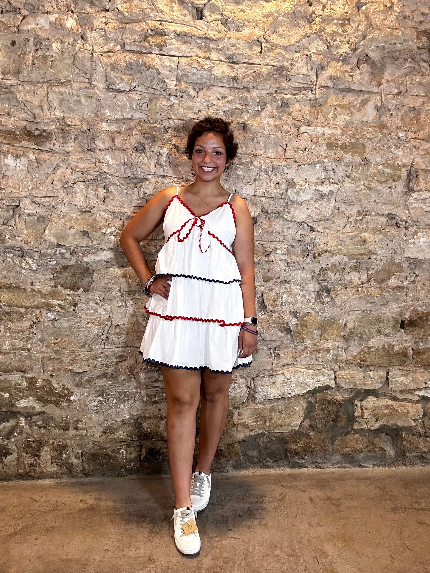 Go America Dress | White + Red + Blue