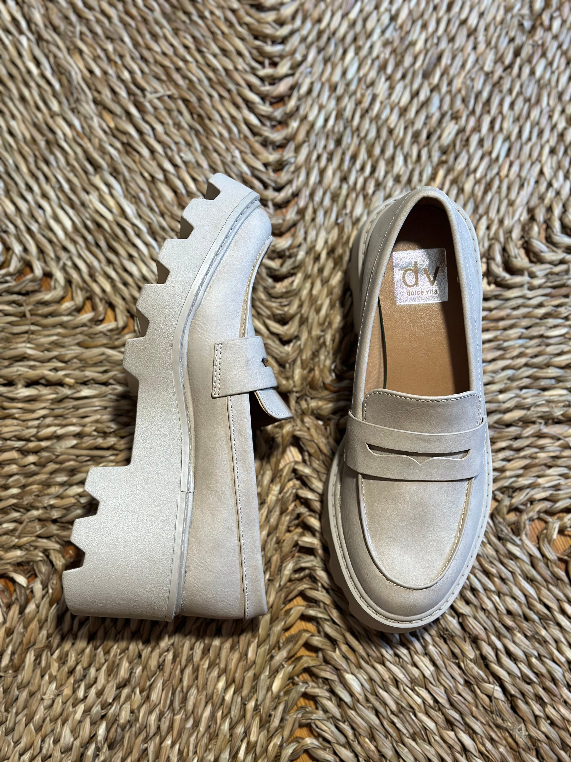 Vikki Lug-Sole Loafer | Stone