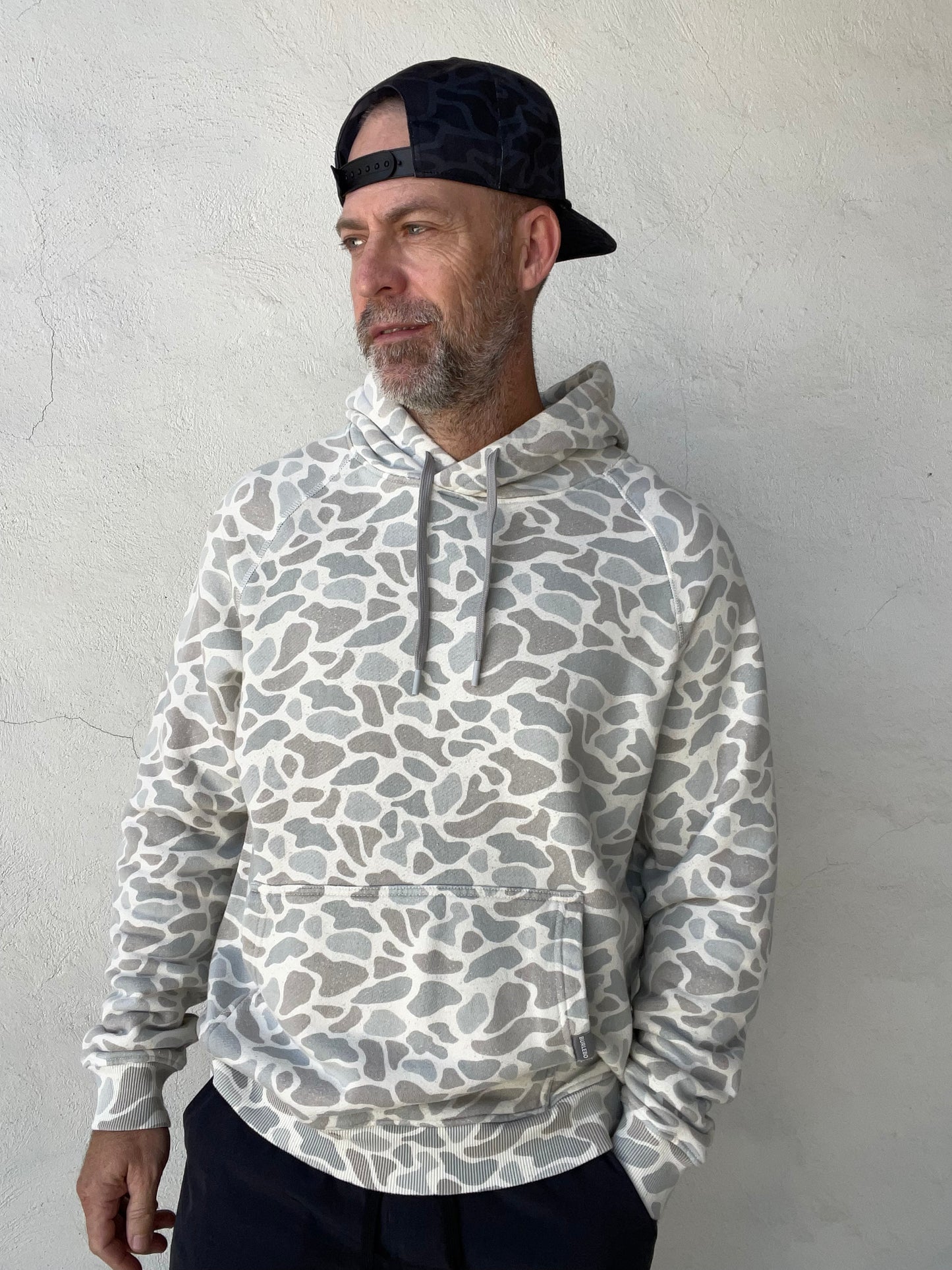 Burlebo | Vintage Washed Fleece Hoodie | Classic Deer Camo