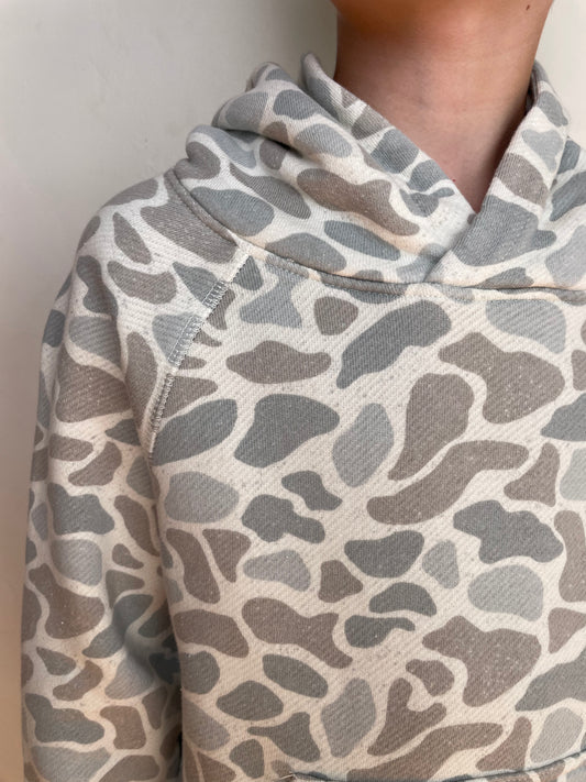 Burlebo | YOUTH | Vintage Washed Fleece Hoodie | Classic Deer Camo