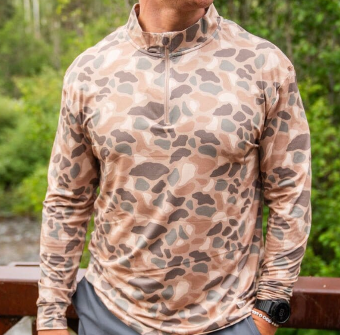 Burlebo | Performance Quarter Zip | Pintail Camo