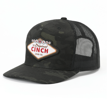 Cinch Mens Trucker Cap | Black Vegas Inspired