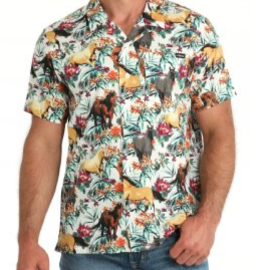 Cinch Short Sleeve | Camp Shirt | Hawaiian Horses