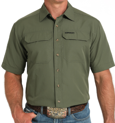 Cinch Solid ArenaFlex Short Sleeve| Olive