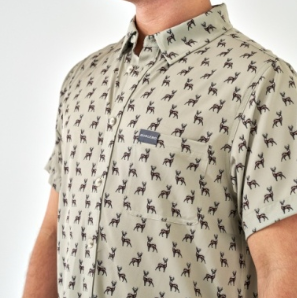 Burlebo | Performance Button Up | Whitetail - Green