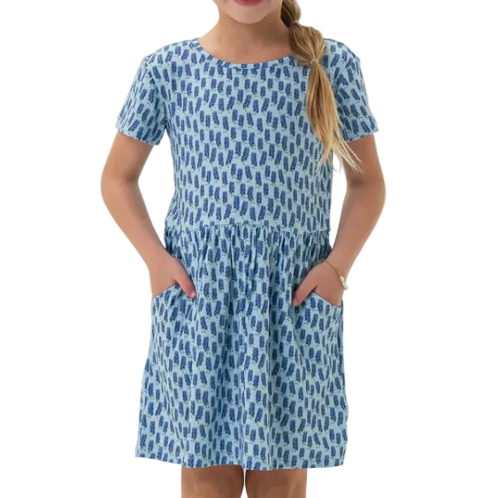 Burlebo | YOUTH Moxie Dress | Bluebonnets