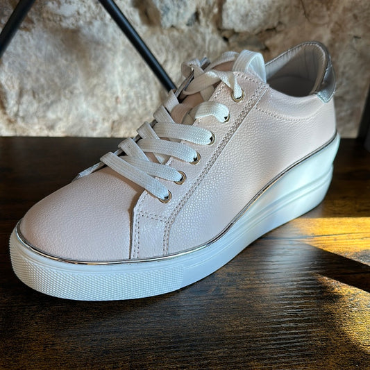 Rose Leather Sneaker | Pink