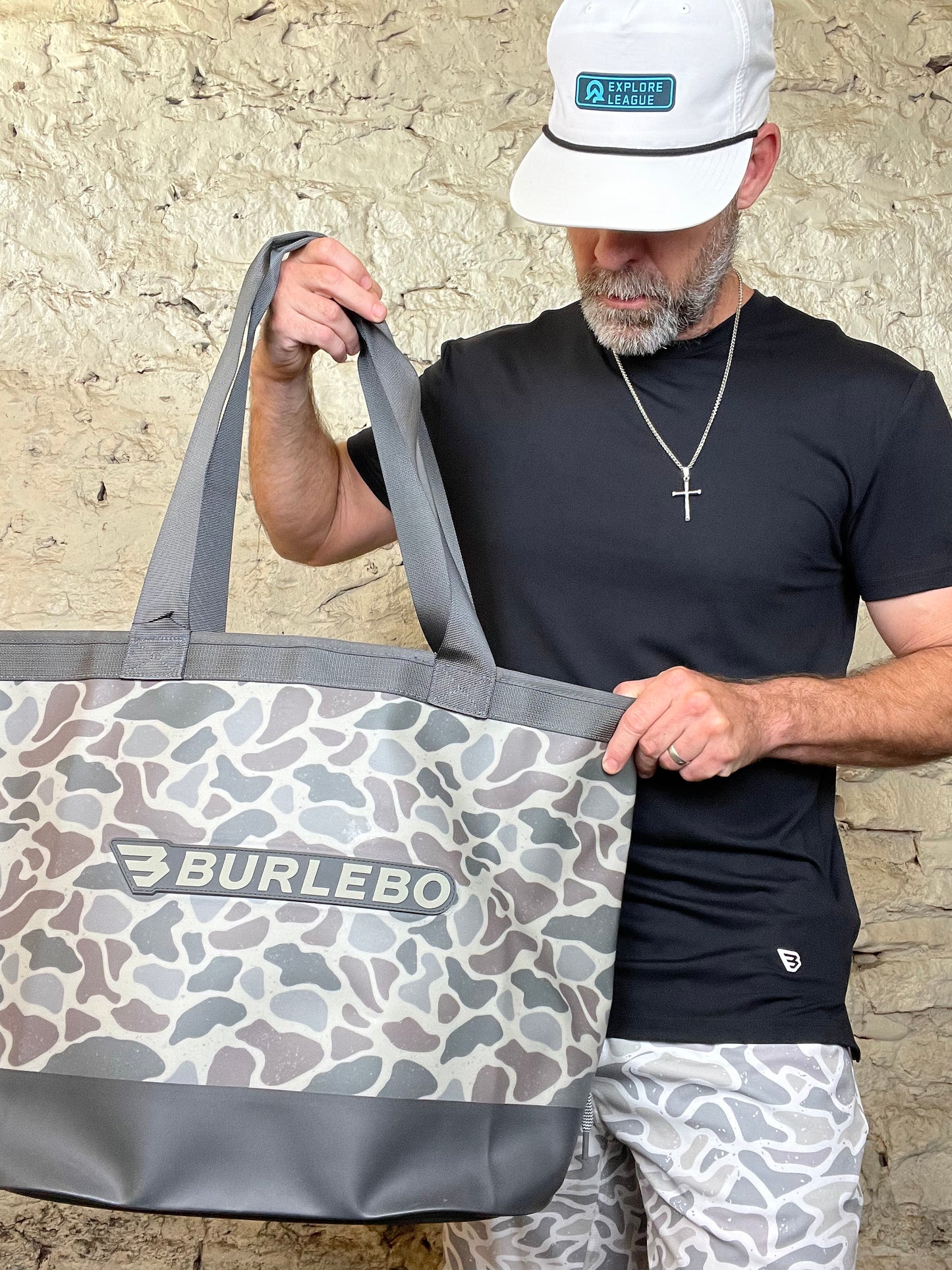 Burlebo | Waterproof Utility Tote | Classic Deer Camo