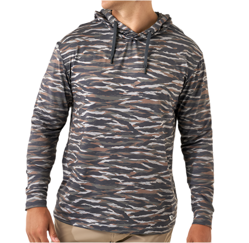 Burlebo | Performance Hoodie | Tiger Stripe Camo - Wetland