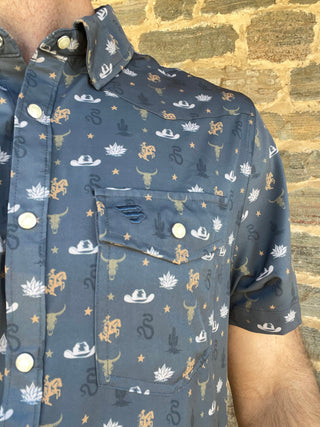 Burlebo | Performance Western Shirt | Desert Night
