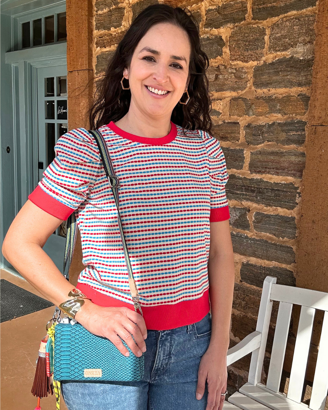 The Patriot Short Sleeve Top | Red + White + Blue