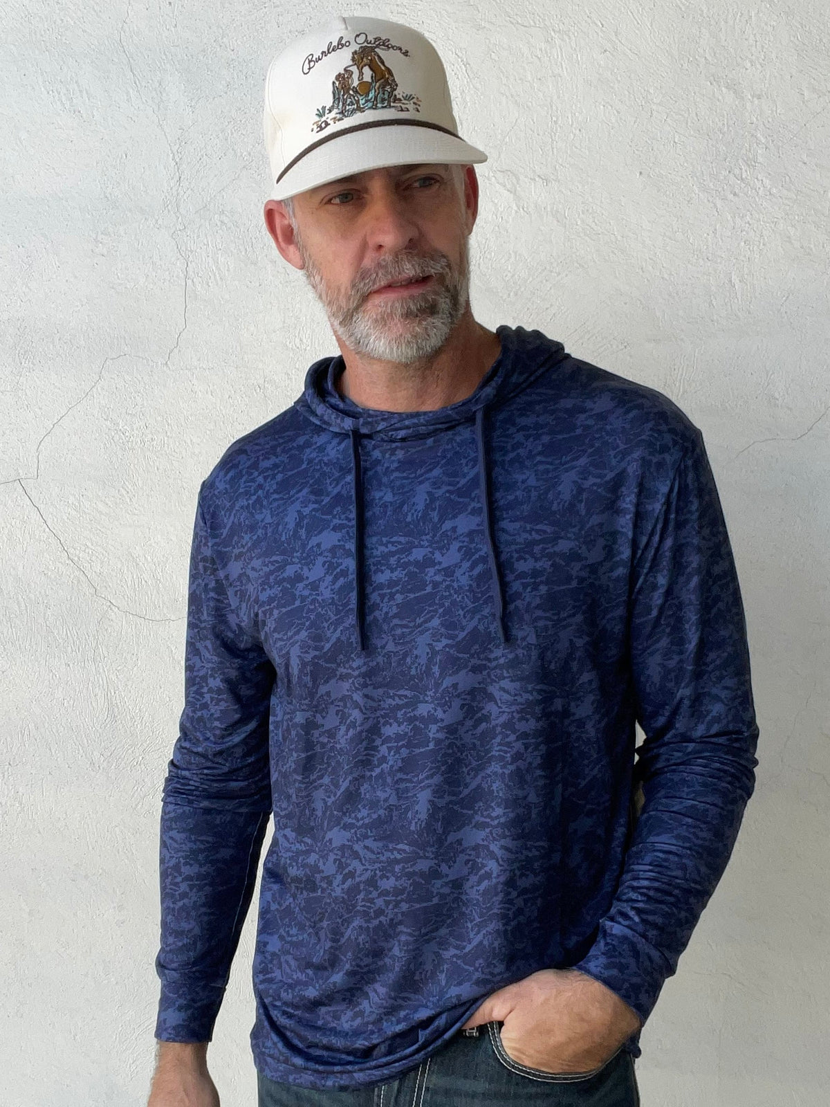 Burlebo | Performance Hoodie | Marsh Camo - Navy