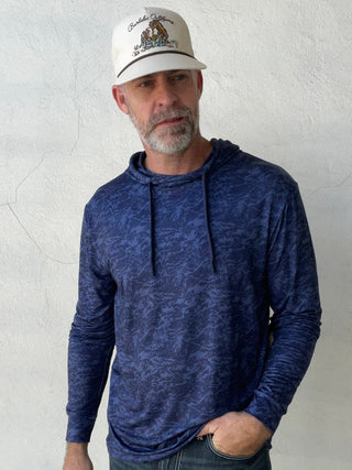 Burlebo | Performance Hoodie | Marsh Camo - Navy