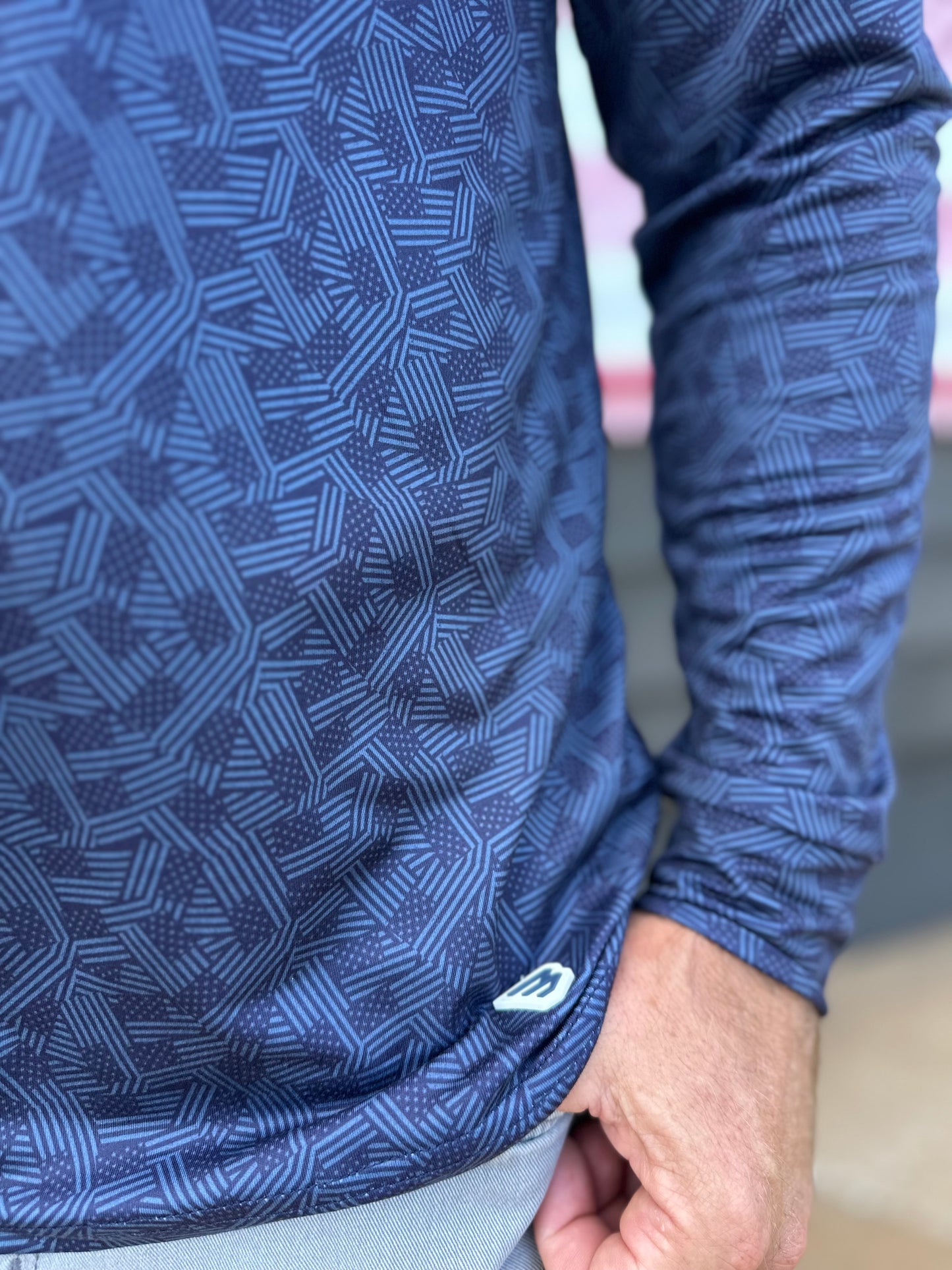 Burlebo | Performance Hoodie | Stars & Stripes - Navy