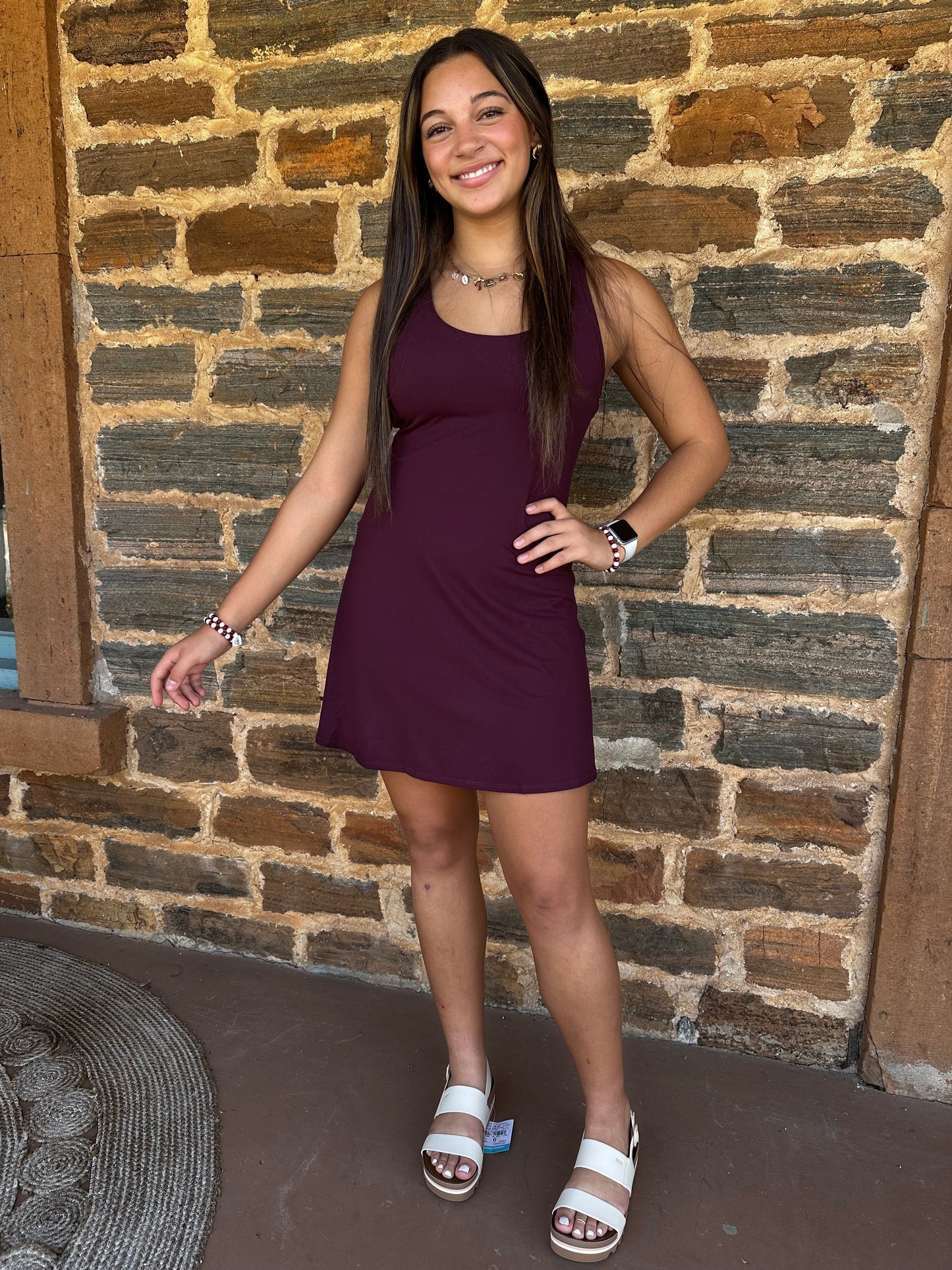 Athletic Dress | Butter Soft Mini + Shorts| Maroon
