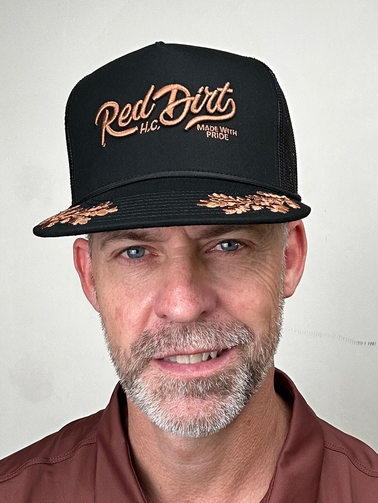 Red Dirt Hat | High Road Rope 5 Panel Cap |  Black + Copper