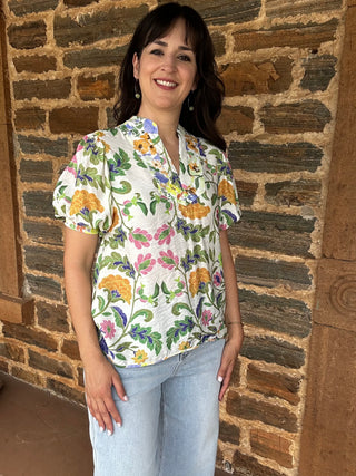 Maritza Short Sleeve Top | Green