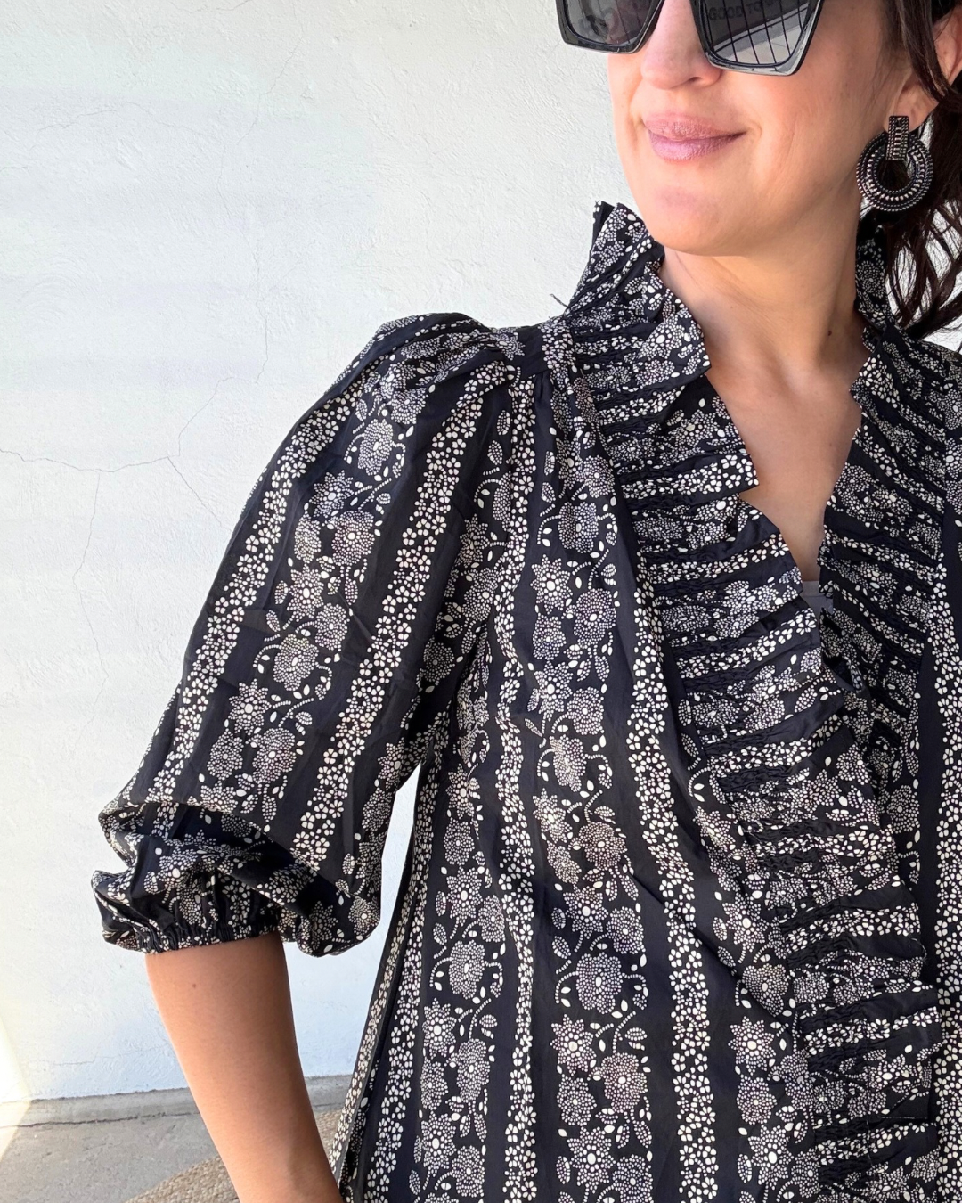 Sevilla 3/4 Sleeve Top | Black