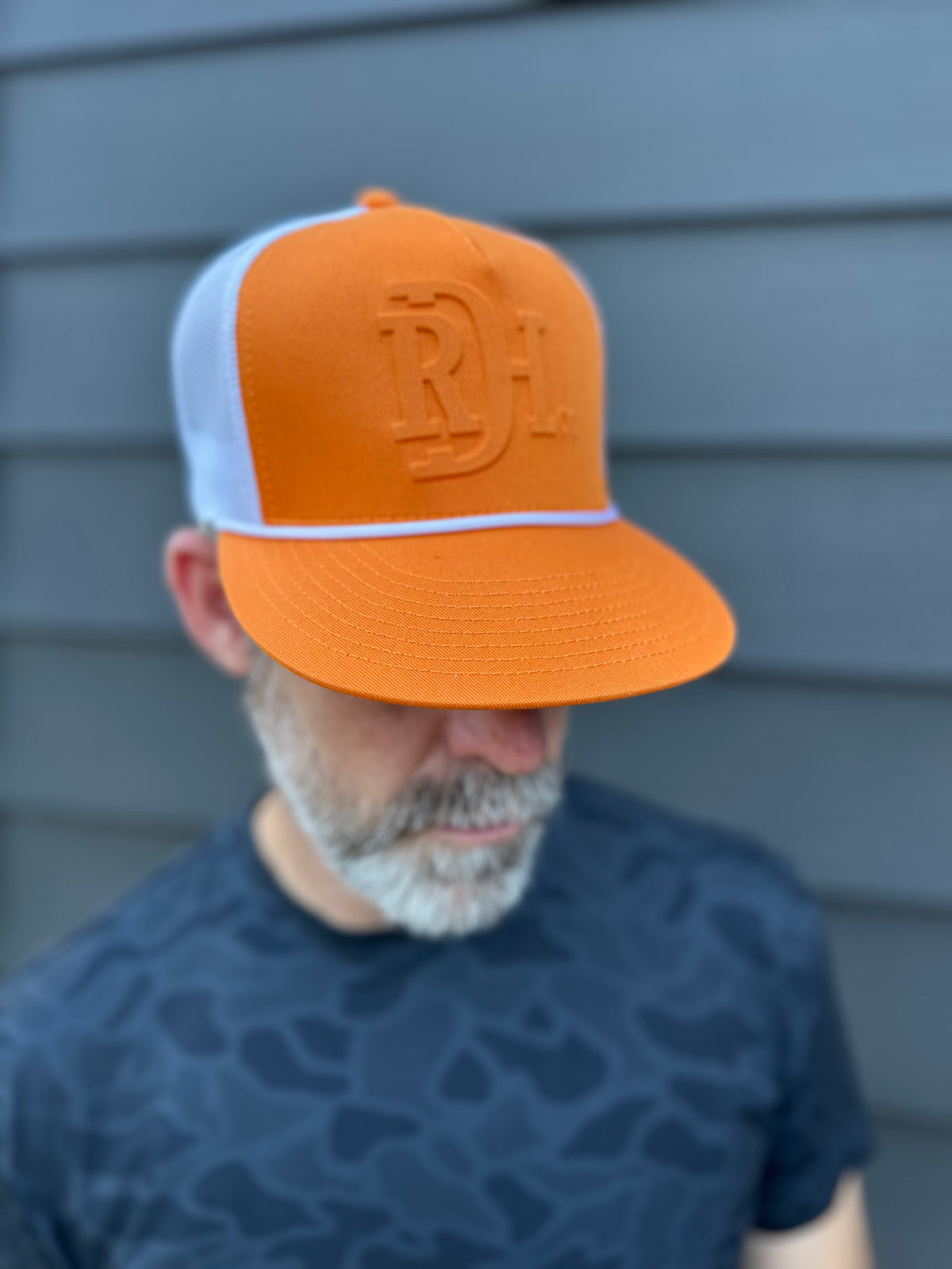 Red Dirt Hat - The Brand| Orange/White - White rope 5 Panel