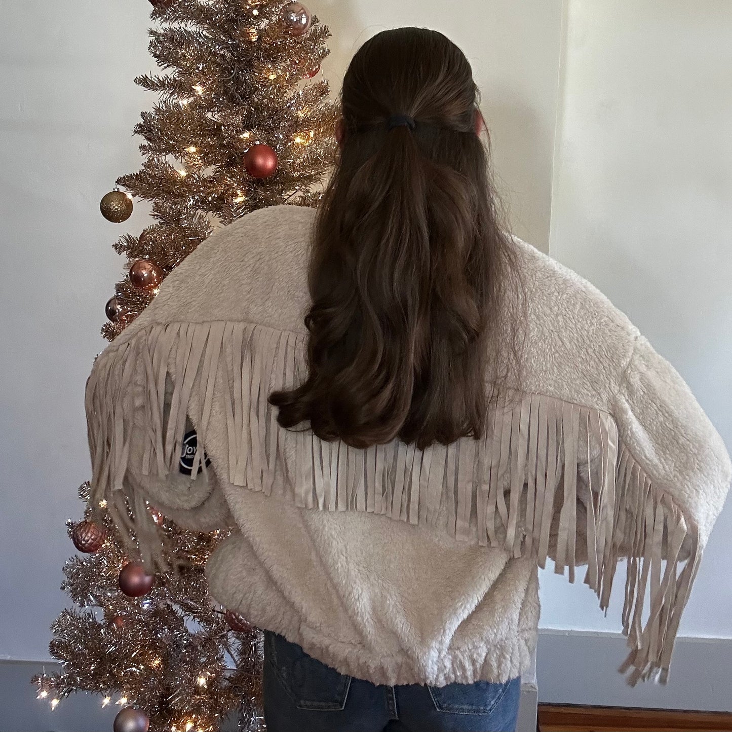 Fuzzy Fringe Jacket | Natural