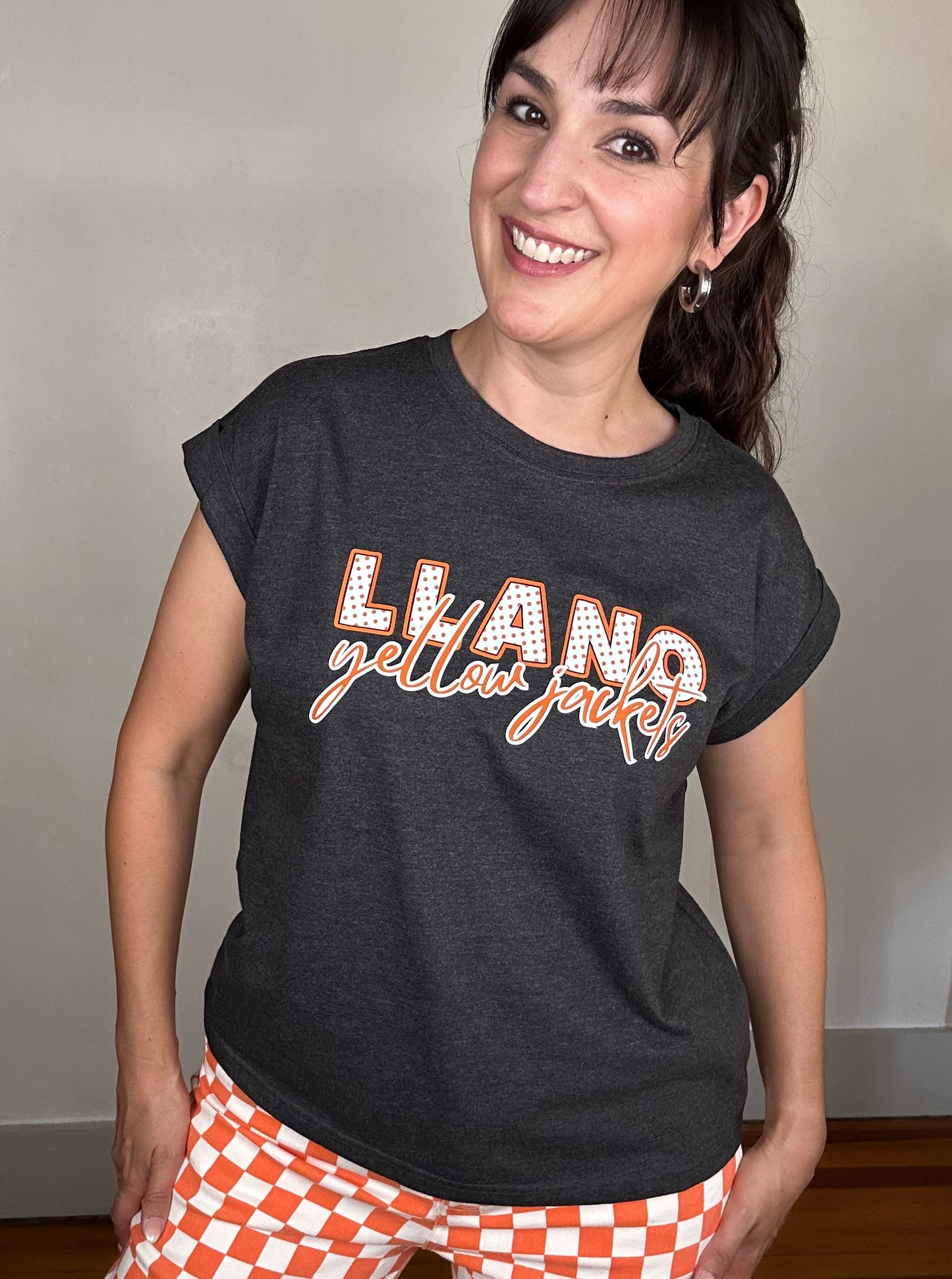 Game Day Tee | Llano Yellow Jackets | Charcoal