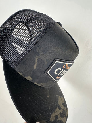 Cinch | Mens Cap | Black Camo w/ Logo