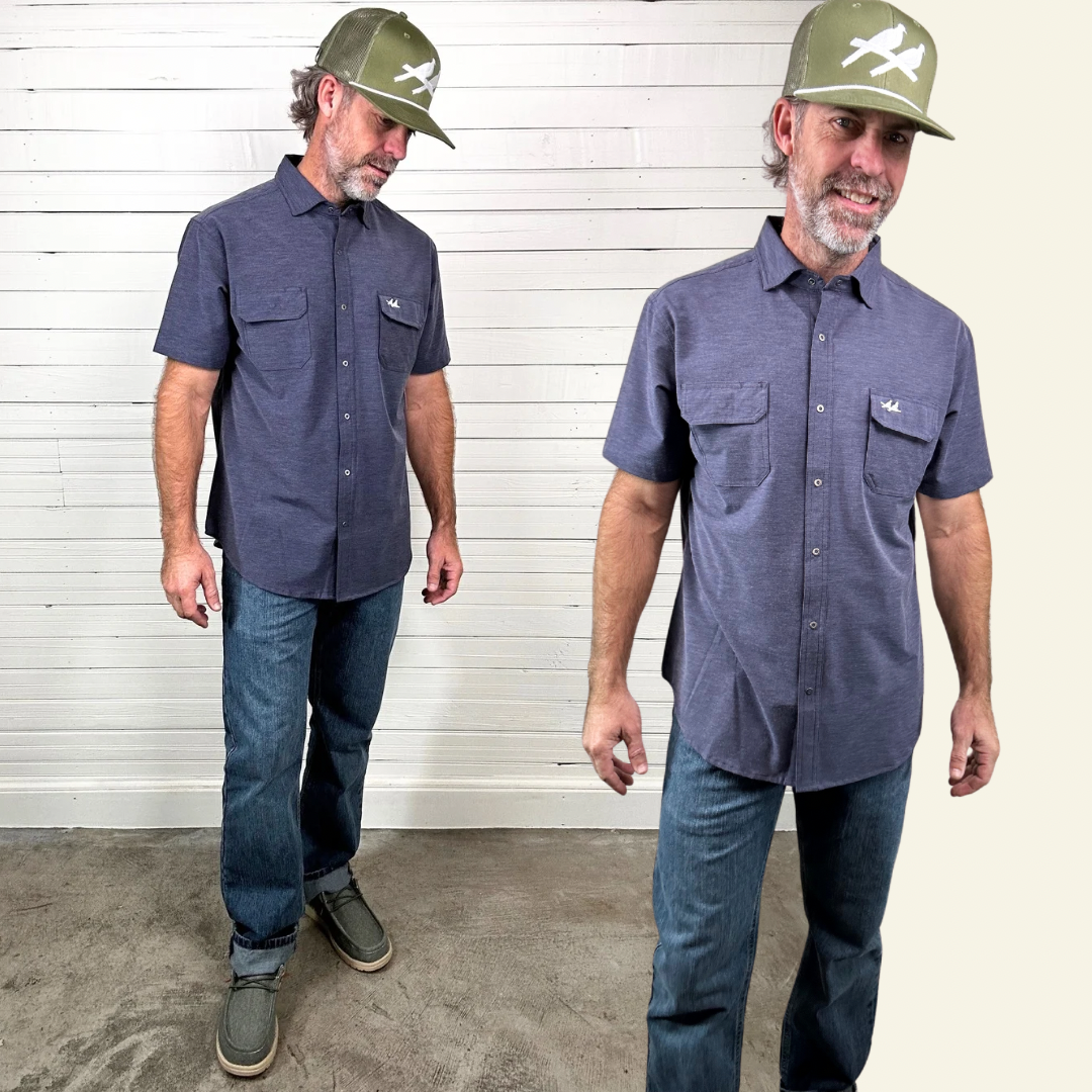Two Dove Outdoors | The Rio Short Sleeve | The Comal - Navy