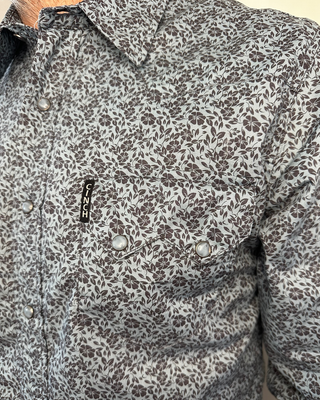 Cinch | Modern Fit | Mens Print Long Sleeve Print | Blue