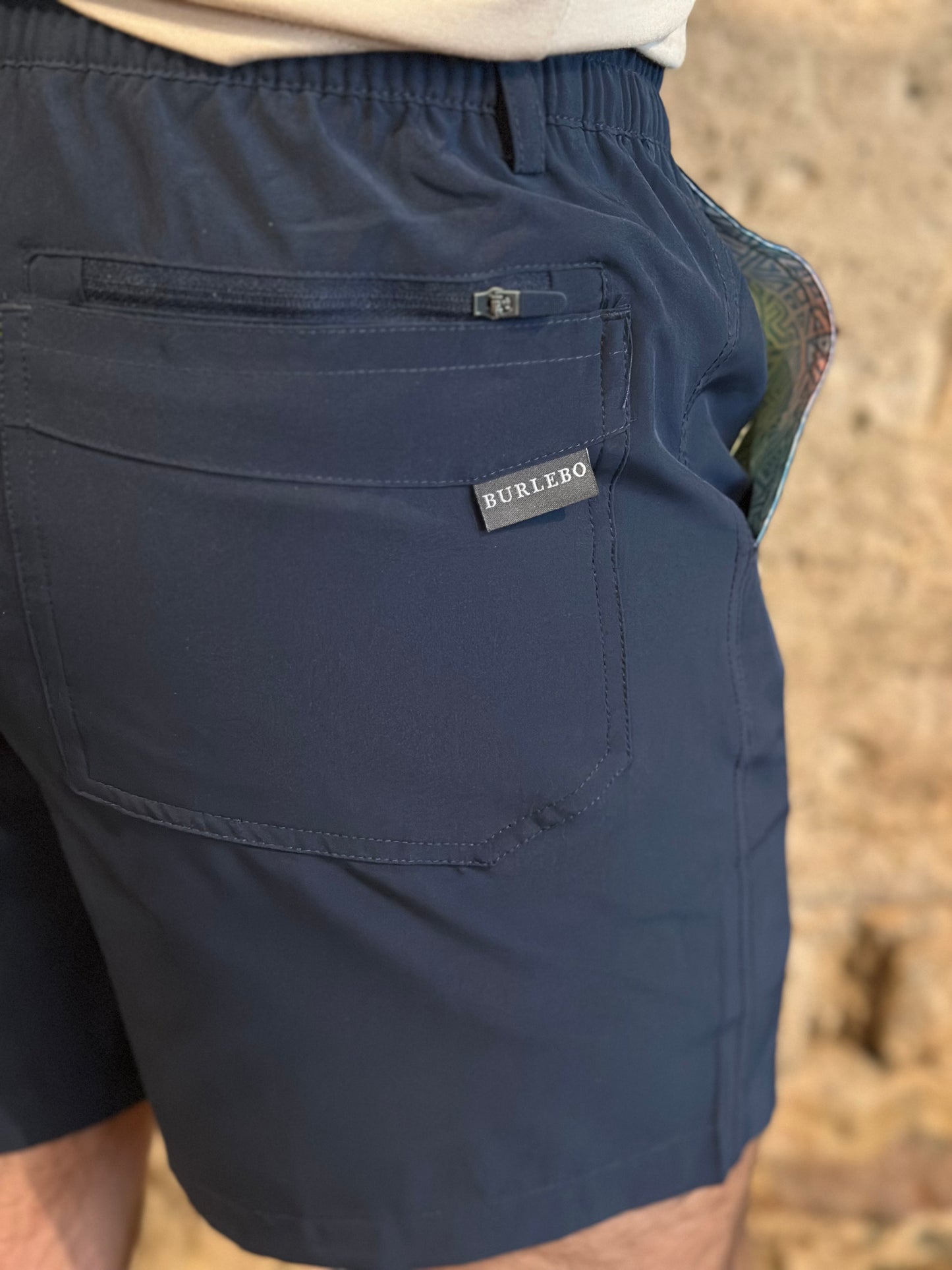 Burlebo | Everyday Short | Deep Water Navy Mayan Pocket 7" The Original