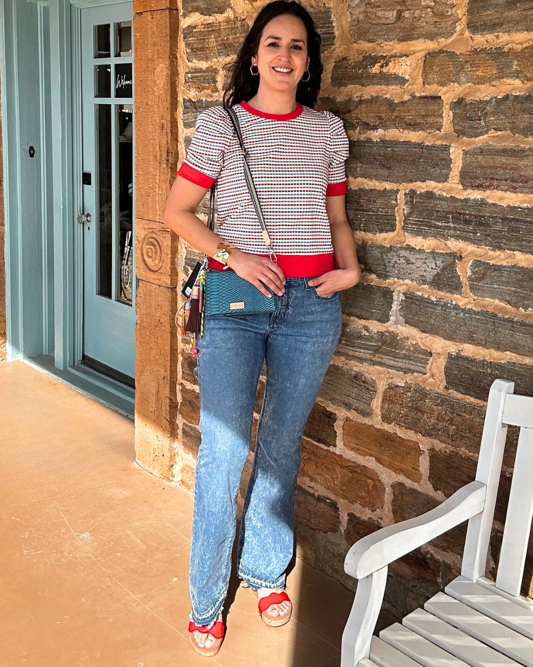 The Patriot Short Sleeve Top | Red + White + Blue