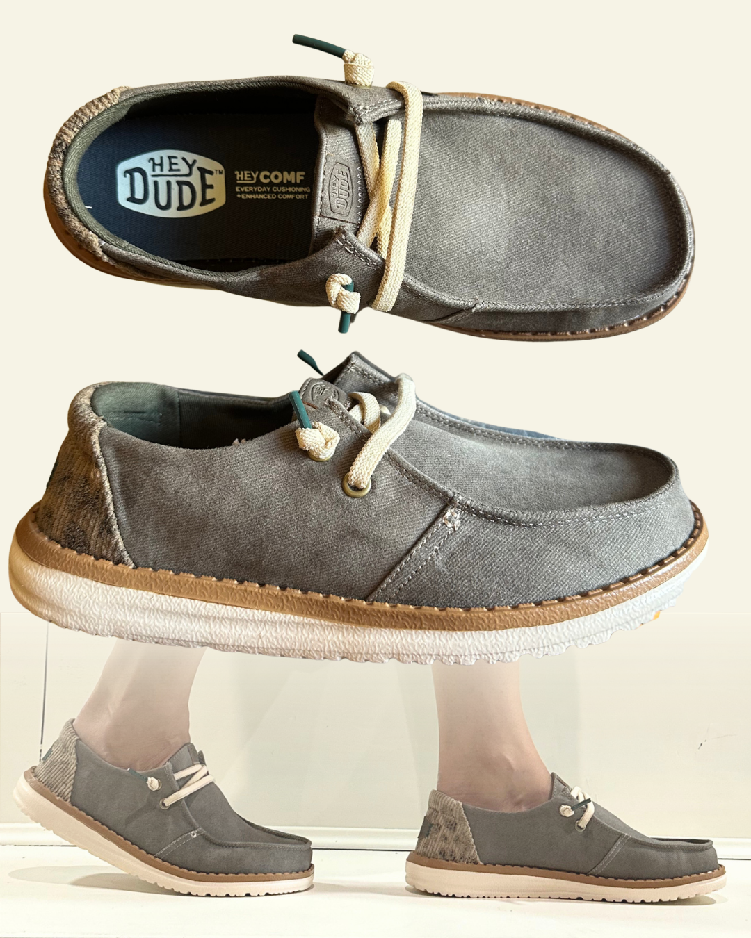 HEYDUDE | Women | Wendy Workwear Leo | Dark Olive