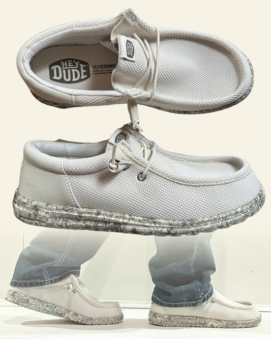 HEYDUDE | Men | Wally Funk Mesh Field Camo | Silver Birch - Tea Leaf