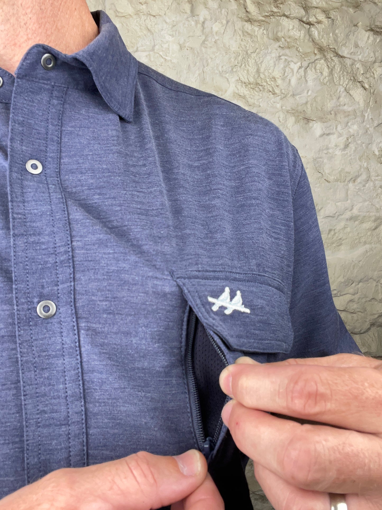 Two Dove Outdoors | The Rio Short Sleeve | The Comal - Navy