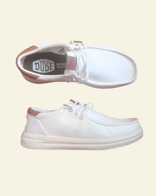 Hey Dude | Men | Paul Canvas | White