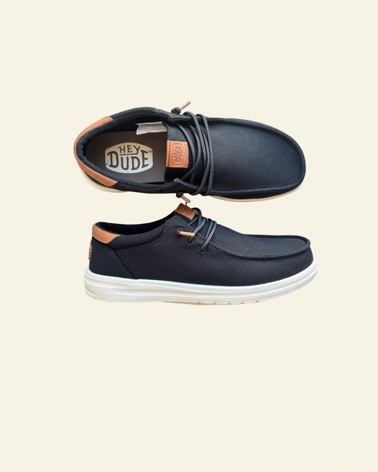 Hey Dude | Men | Paul Canvas | Black