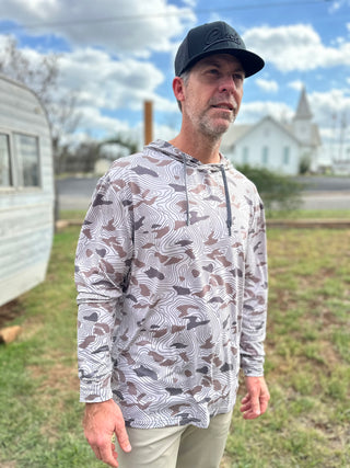 Burlebo | Performance Hoodie | Topo Desert Camo