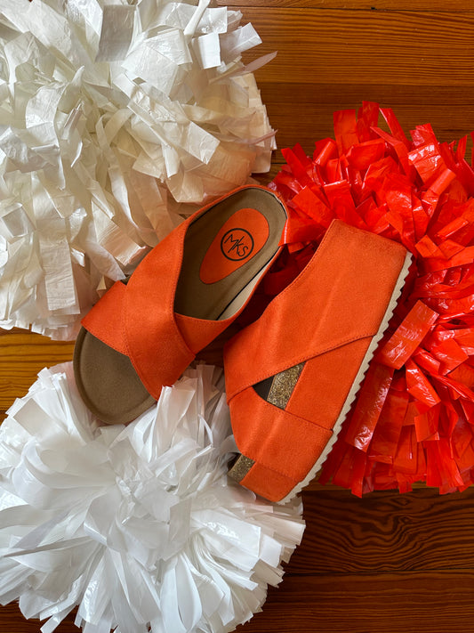 Nina Cross Platform Sandal | Orange