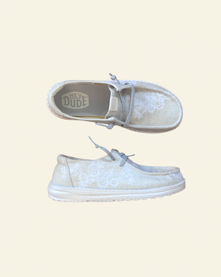 Hey Dude | Wendy Floral Lace | Egret